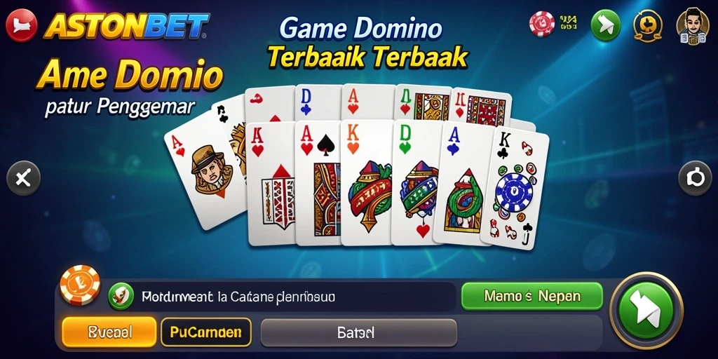 Screenshot utama ASTONBET menampilkan gameplay Domino yang seru dan interaktif.