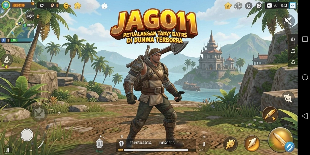 Tampilan gameplay JAGO11 yang penuh aksi di dunia terbuka.