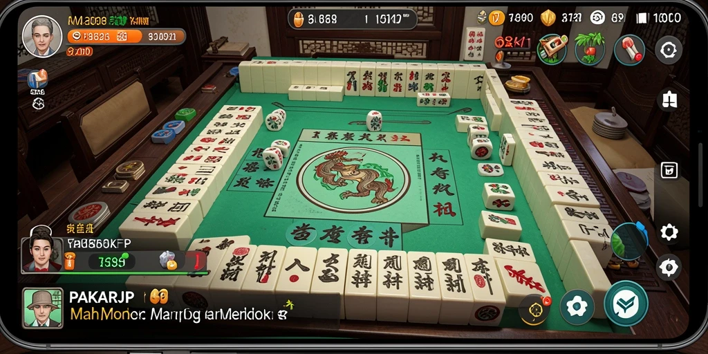 Gameplay PAKARJP yang menarik dan penuh strategi Mahjong.