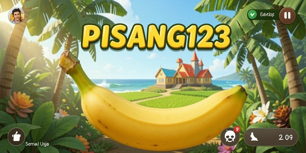 Tampilan gameplay yang ceria dan interaktif di PISANG123.