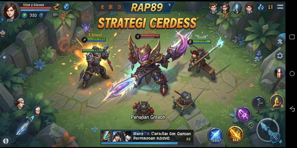 Screenshot utama RAP89 menampilkan strategi pertempuran yang intens.