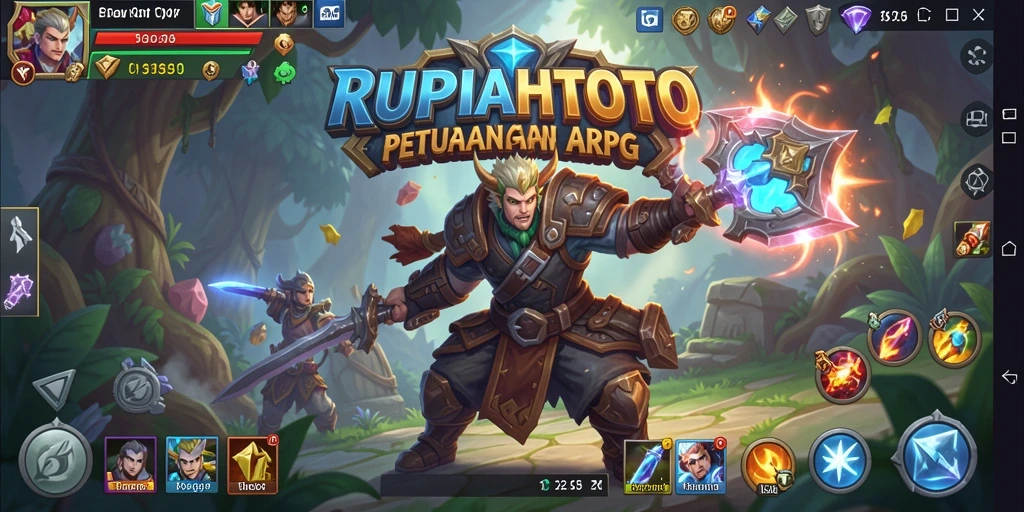 Tangkapan layar gameplay RUPIAHTOTO dengan aksi seru di medan pertempuran.