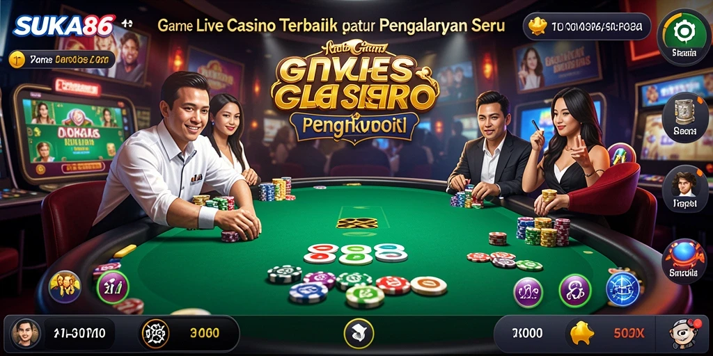 Tampilan spektakuler gameplay Live Casino di SUKA86.
